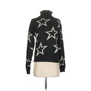 The Noli Shop Perfect Star Dust Black Sweater Moment Turtleneck Wool Blend S